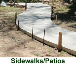 Sidewalks and Patios